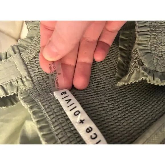 Alice‎ + Olivia Barrett Smock Bodice Stretch Cotton Party Dress Size 8 - Picture 4 of 5